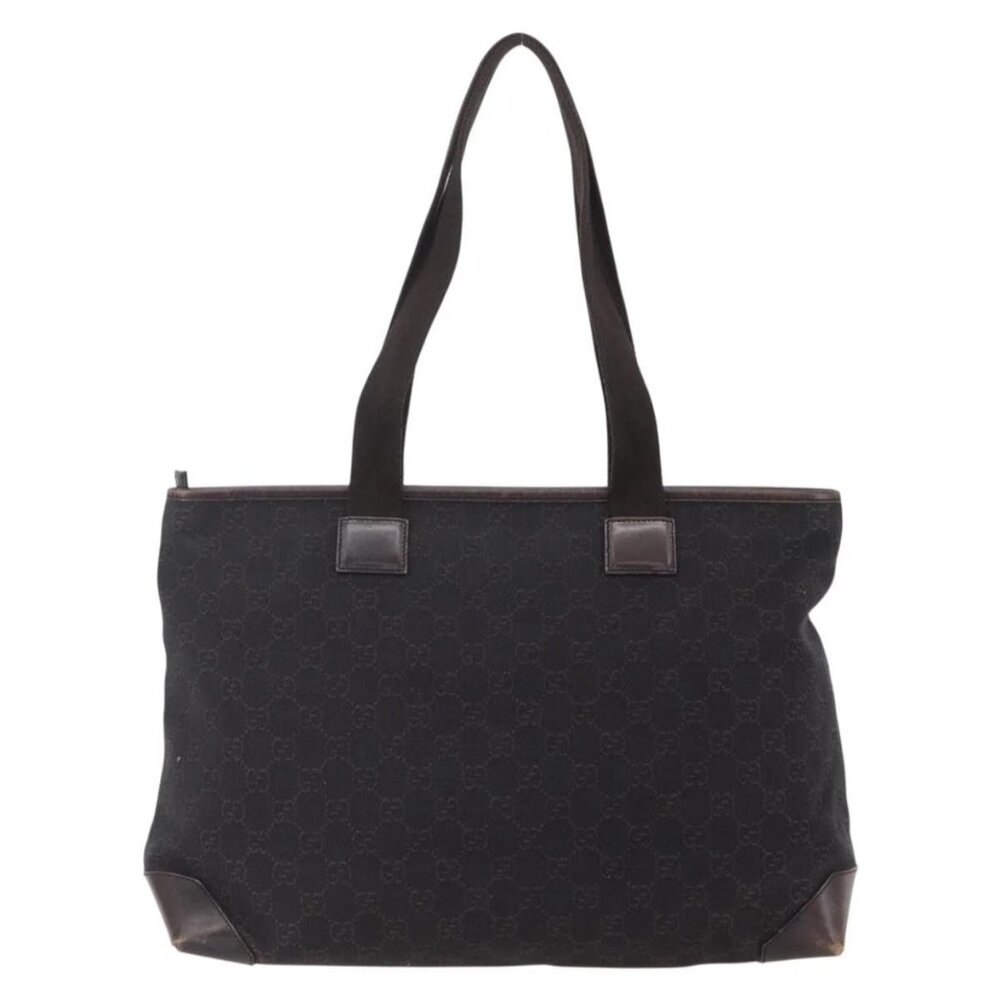 GUCCI GG Canvas Tote Bag Brown Silver 34339 Auth 149975 - Picture 3 of 16